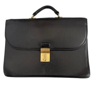 Vintage Coach 5353 Black Leather Metropolitan Briefcase Made in USA